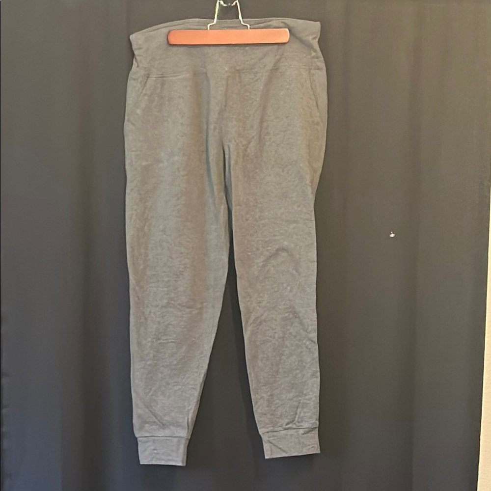 Athletic Works Gray Track Pants with Elastic Cuffs